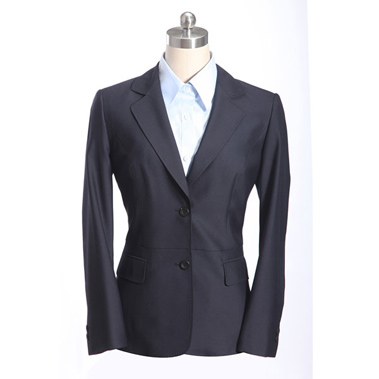 深藍(lán)色一粒扣職業(yè)裝定制