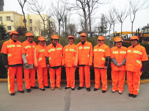 環(huán)衛(wèi)工人橙色工作服定制